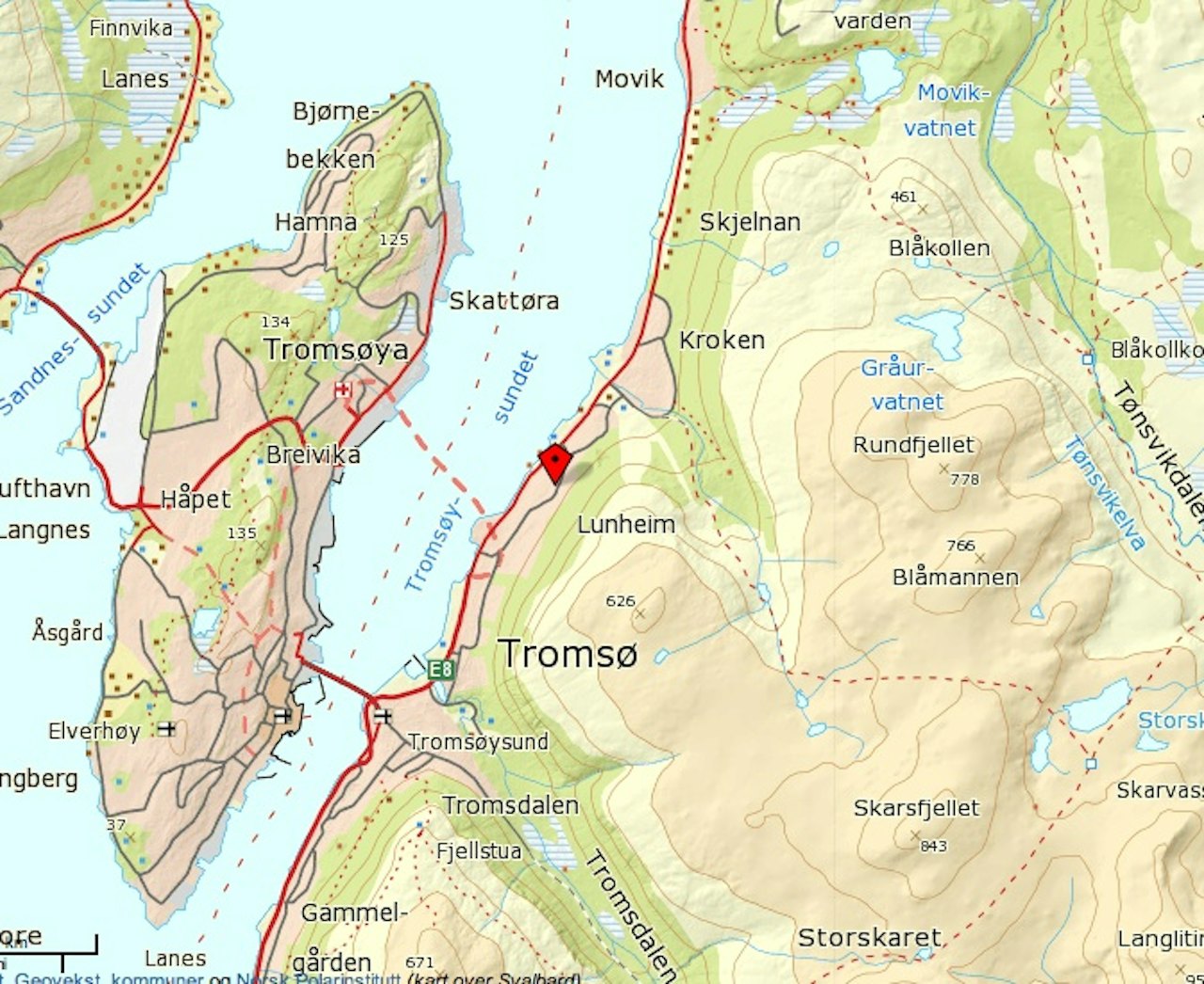 NYTT DØDSSKRED: Tromsø Alpinsenter i Kroken har vært åsted for flere skredulykker med tragisk utfall. 