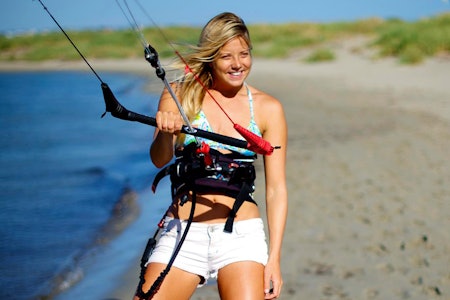 TRONARVING: Malin Amle gjør det klart at hun vil være med å kjempe om kite-tronen i Norge. Bilde: Rick Pryce