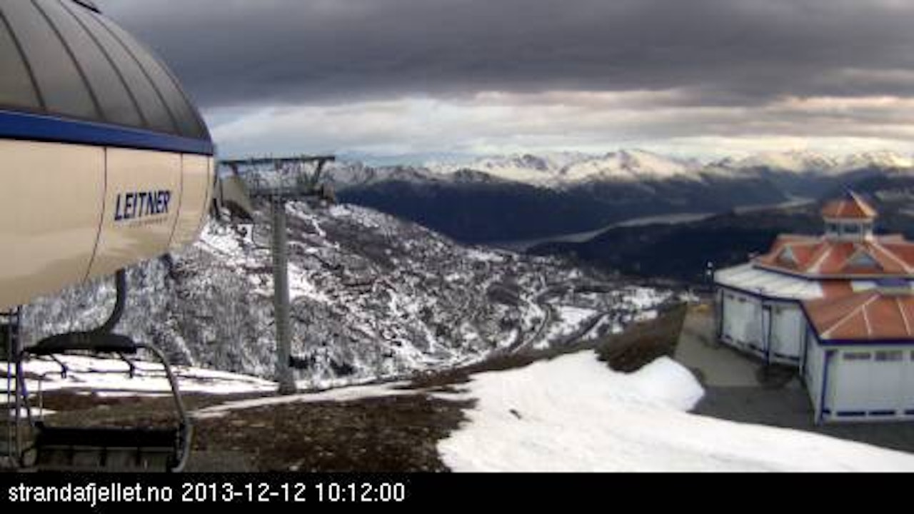 STRANDA I DAG: Webkameraet viser mildvær og nokså lite vinterlig på Strandafjellet I dag. STRANDA I DAG: Webkameraet viser mildvær og nokså lite vinterlig på Strandafjellet I dag.