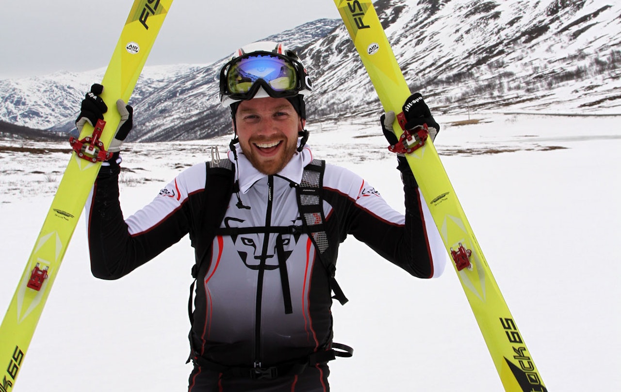 LYNRASK: Lars Ragnar Manengen fra Lillehammer brukte bare 49 minutter og 50 sekunder fra Spiterstulen opp til Svellnosi og ned igjen – en tur på 3,4 kilometer og 1000 høydemeter en vei.