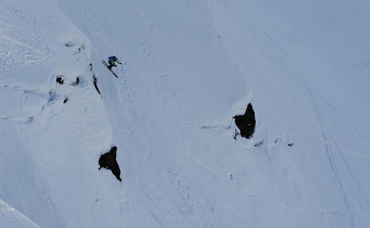 LEDER SAMMENLAGT: Henrik Gangsø fra Vågå vant i Sauda, og leder dermed Norway Freeride Cup sammenlagt. Foto: Per-Inge Fjellheim LEDER SAMMENLAGT: Henrik Gangsø fra Vågå vant i Sauda, og leder dermed Norway Freeride Cup sammenlagt. Foto: Per-Inge Fjellheim