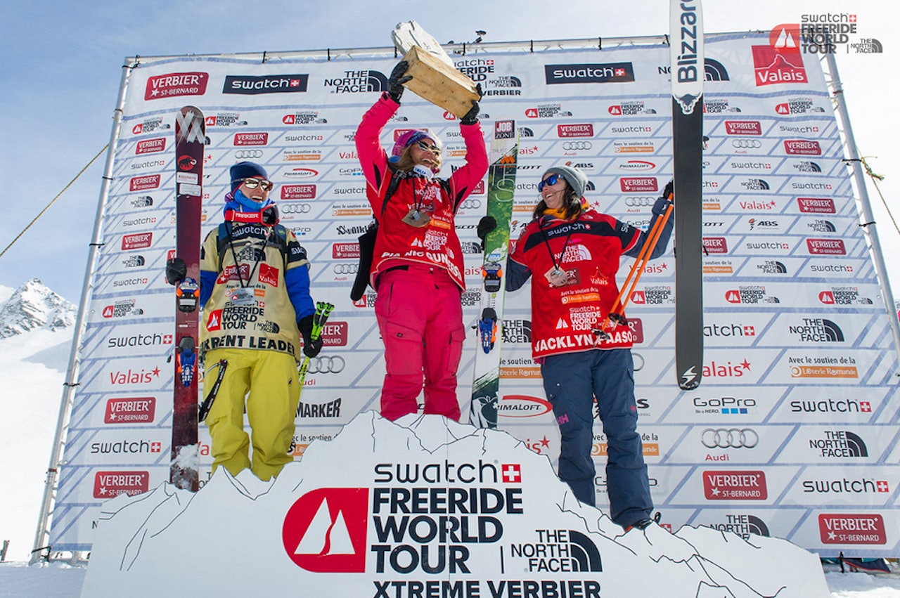 GRATULERER, PIA: Pia Nic Gundersen avsluttet en fantastisk sesong med seier i selveste Verbier. Foto: FWT GRATULERER, PIA: Pia Nic Gundersen avsluttet en fantastisk sesong med seier i selveste Verbier. Foto: FWT