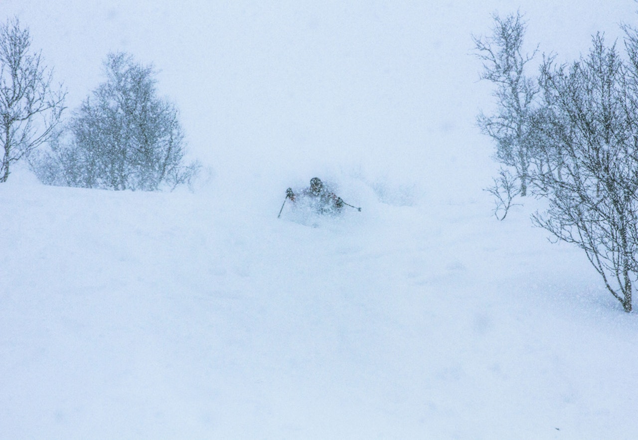 DYPT: Plutselig kom snøen til Trøndelag! Foto: Jon Lytskjold