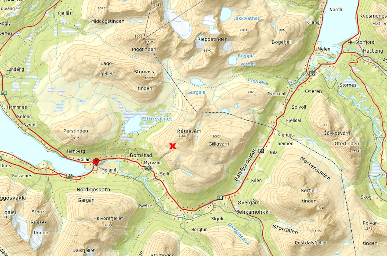 ULYKKESSTEDET: En snøskuterfører omkom i snøskred ved Brennmotinden rett nordøst for Nordkjosbotn i Balsfjord kommune søndag. ULYKKESSTEDET: En snøskuterfører omkom i snøskred ved Brennmotinden rett nordøst for Nordkjosbotn i Balsfjord kommune søndag.