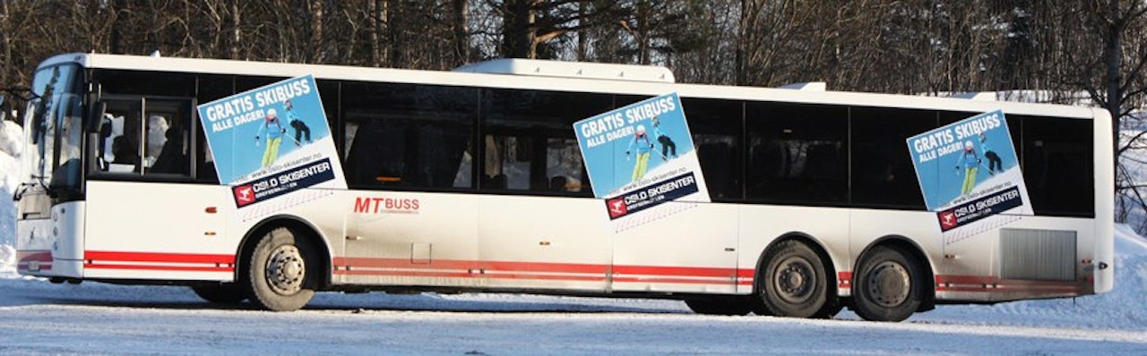 SKIBUSS: Denne bussen frakter deg gratis til Grefsenkollen.