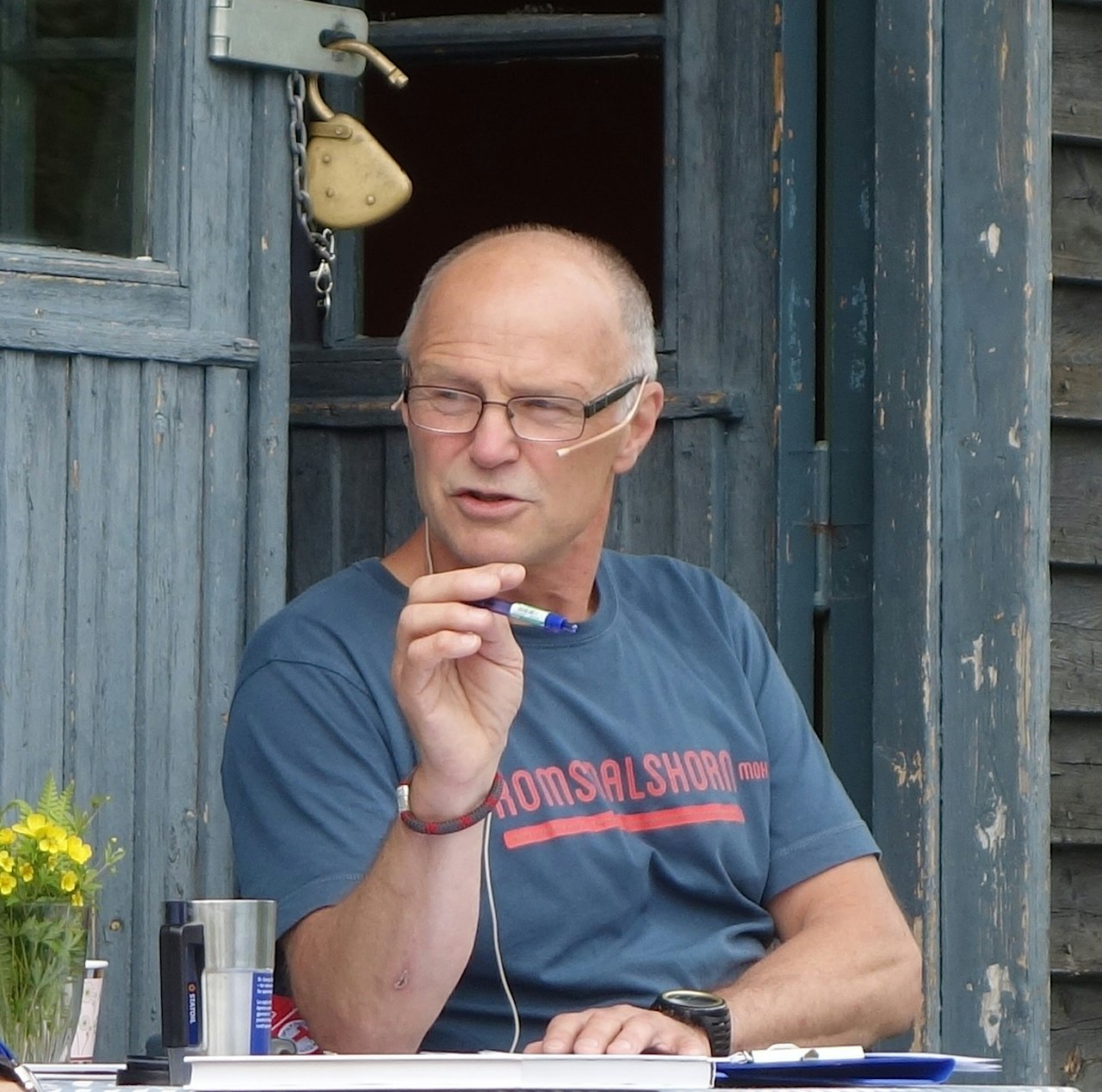 – HVOR HAR DE DET FRA? Stein P. Aasheim lurer på hvor Sportsbransen har det fra, at det ikke kan klatres hardt uten miljøgift i klærne.Foto: Dag Hagen. – HVOR HAR DE DET FRA? Stein P. Aasheim lurer på hvor Sportsbransen har det fra, at det ikke kan klatres hardt uten miljøgift i klærne.Foto: Dag Hagen.