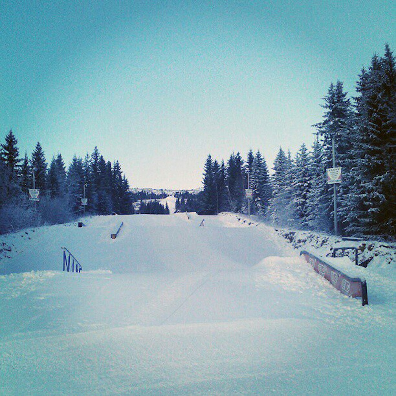 PARK I DESEMBER: Vassfjellet hadde en railpark klar da anlegget åpnet i desember. Foto: Kristian Hummelsund