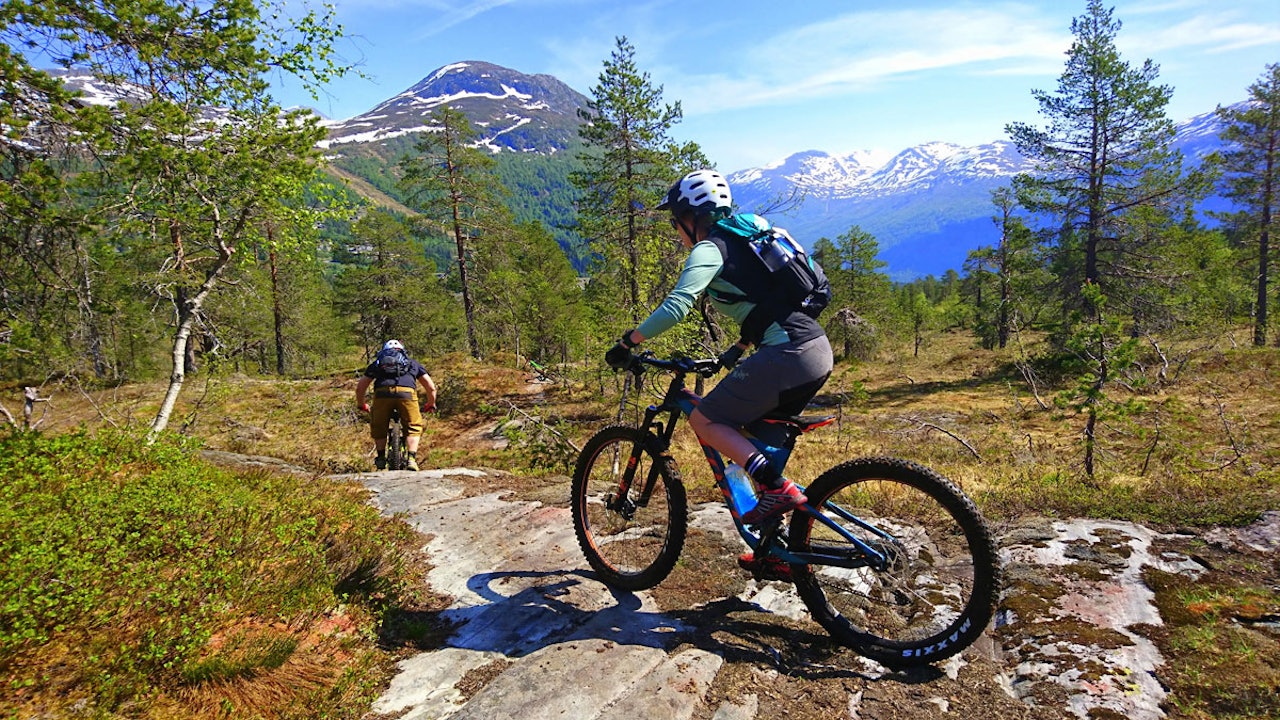 SOMMER OG VINTER: Både ski- og sykkeltur av ypperste merke under Folven toppturfestival sist helg. Foto: Tommy Aslaksen SOMMER OG VINTER: Både ski- og sykkeltur av ypperste merke under Folven toppturfestival sist helg. Foto: Tommy Aslaksen