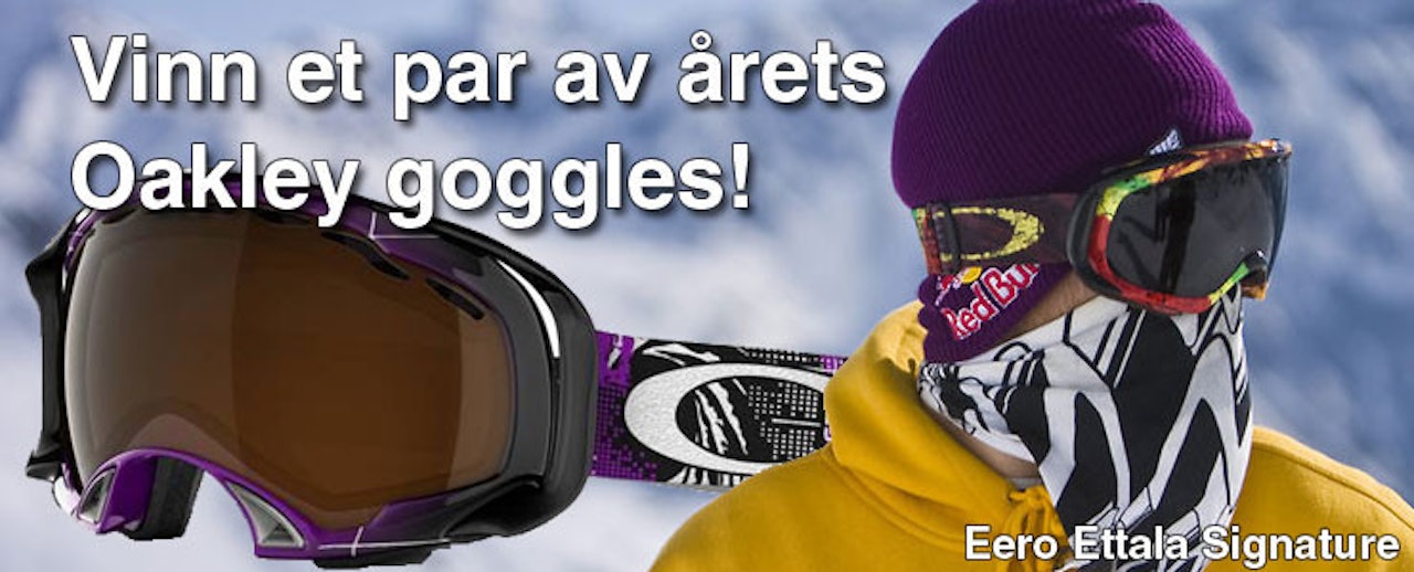 VANT: TomasN kan glede seg til å få splitter nye Oakley goggles i posten! VANT: TomasN kan glede seg til å få splitter nye Oakley goggles i posten!