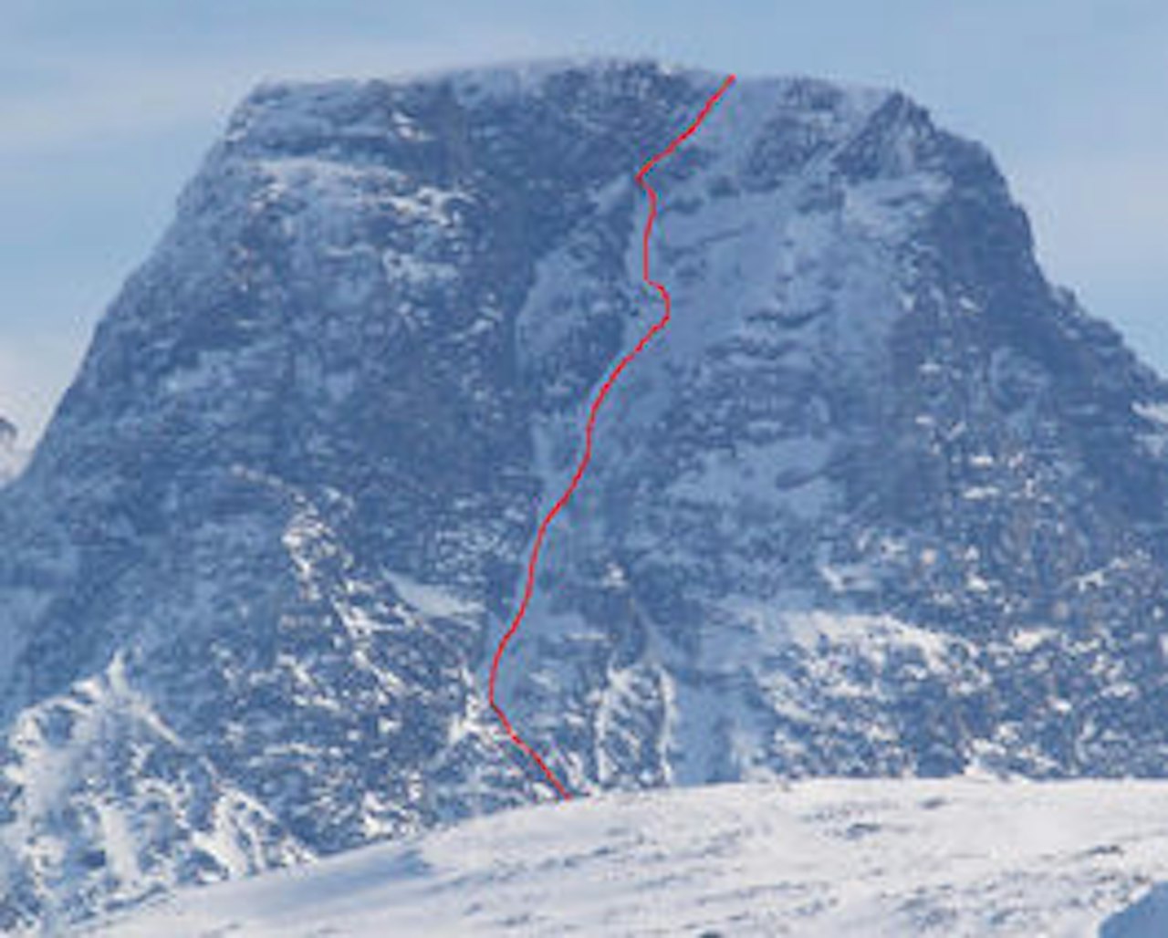 NY LINJE: Bratt og utsatt nesten hele veien. Foto: biosphere.no NY LINJE: Bratt og utsatt nesten hele veien. Foto: biosphere.no