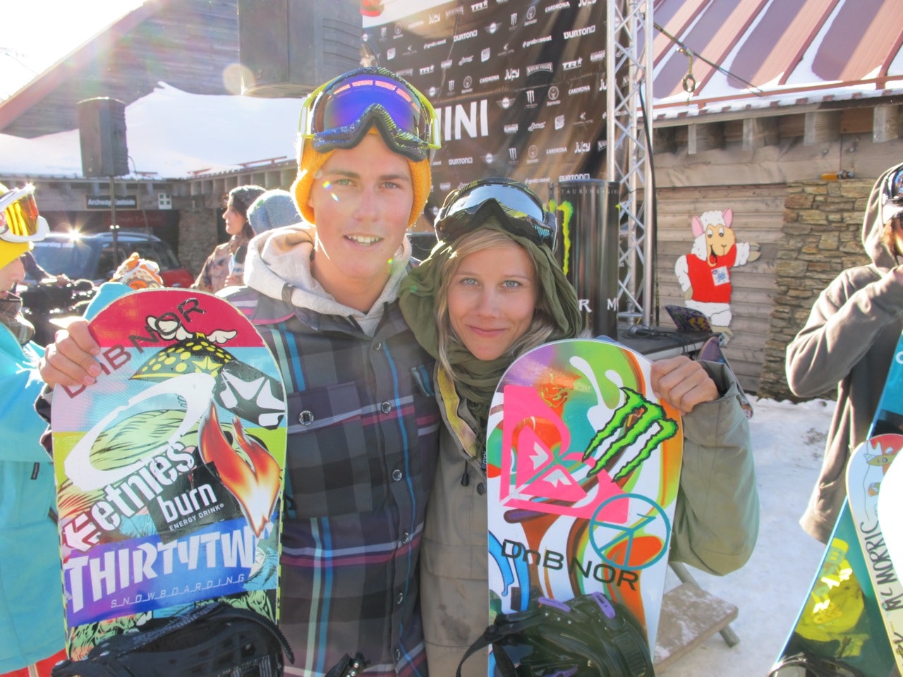 BESTE NORSKE KJØRERE: Ståle Sandbech og Kjersti Buaas. Foto: Snowboardforbundet. BESTE NORSKE KJØRERE: Ståle Sandbech og Kjersti Buaas. Foto: Snowboardforbundet.