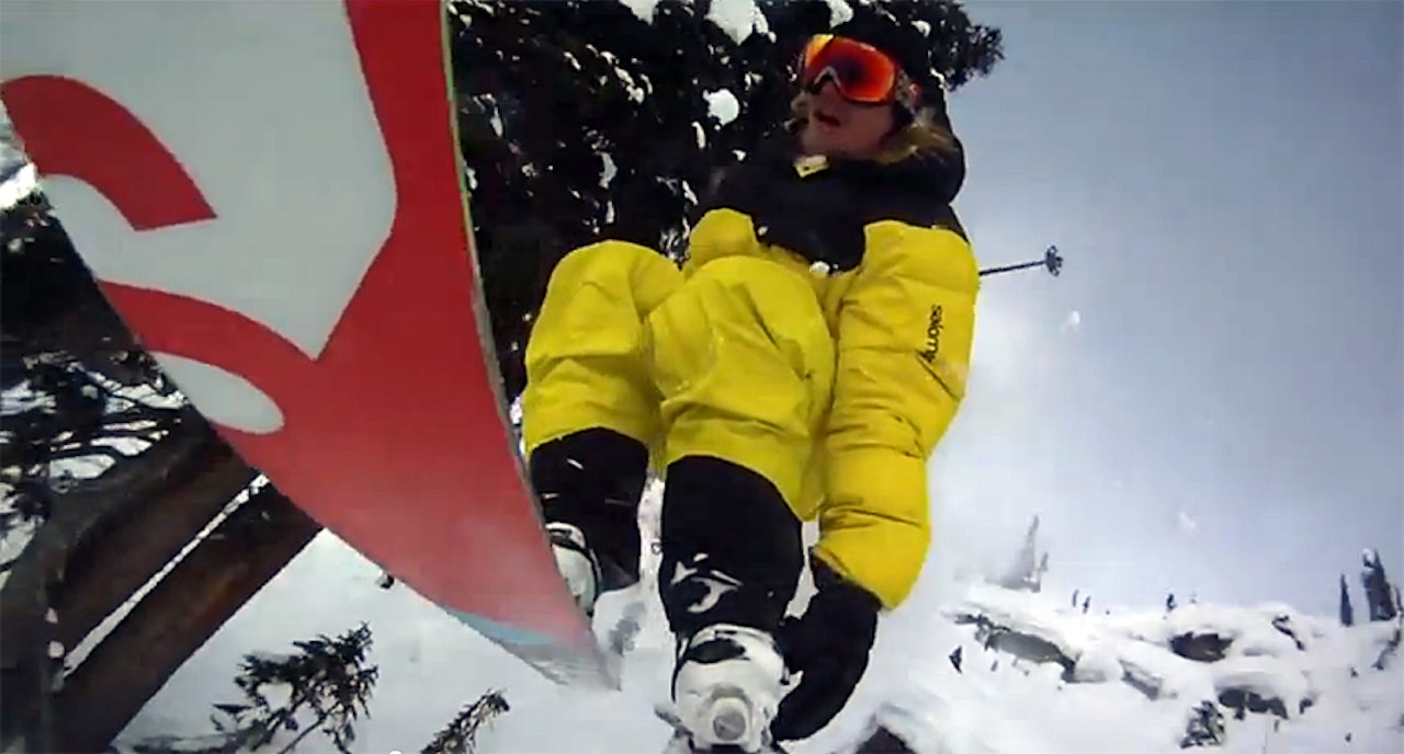 PUDDERVETERAN: Mark Abma, som starter proffkarrieren på K2-ski, er selvsagt med! Her fra GoPro-episoden. PUDDERVETERAN: Mark Abma, som starter proffkarrieren på K2-ski, er selvsagt med! Her fra GoPro-episoden.