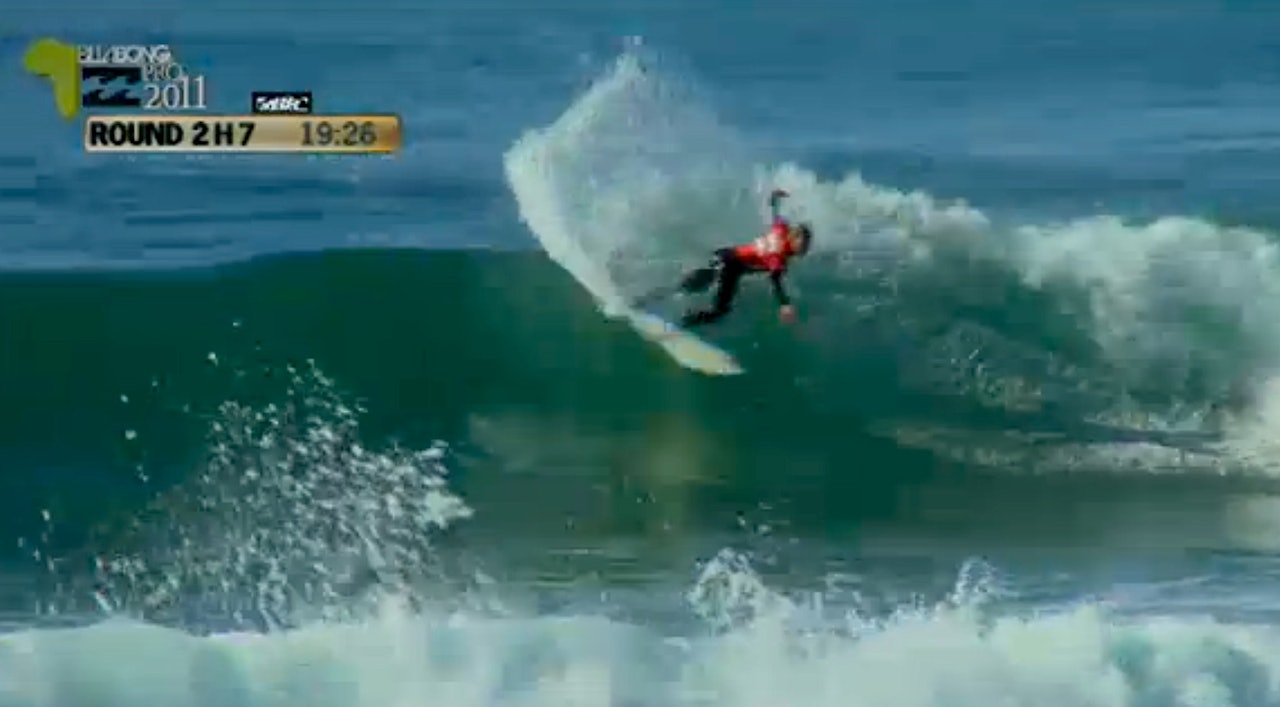 DIREKTE: Damien Hobgood surfer i skrivende stund. DIREKTE: Damien Hobgood surfer i skrivende stund.