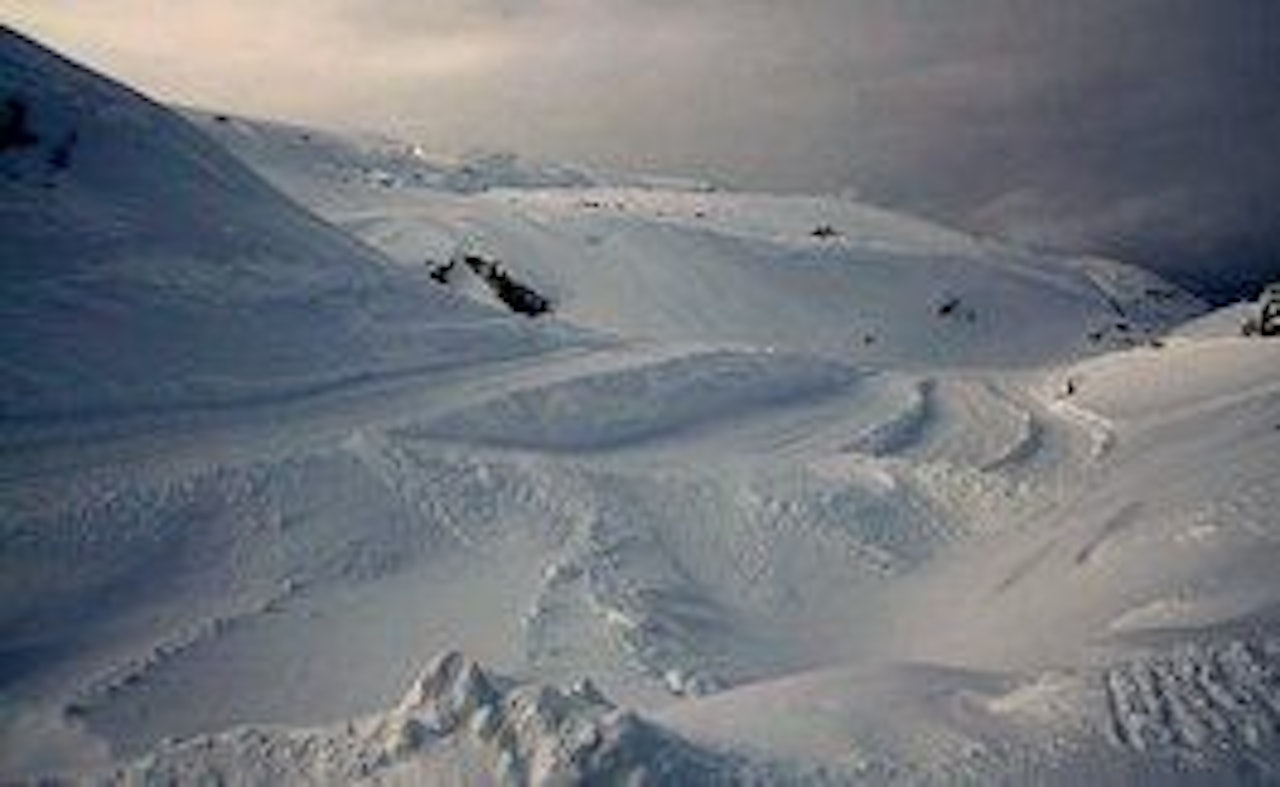 10 METER: Det ligger ti meter i henget og går mot en bra sesong på Folgefonna. Foto: Tom E. Finnerud 10 METER: Det ligger ti meter i henget og går mot en bra sesong på Folgefonna. Foto: Tom E. Finnerud