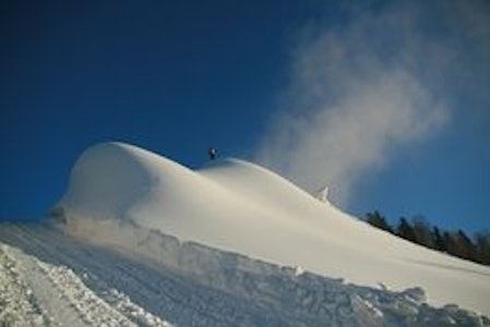 VM-LØYPA: Her skal prøve-VM i snowboard holdes i februar. Foto: Tryvann.no