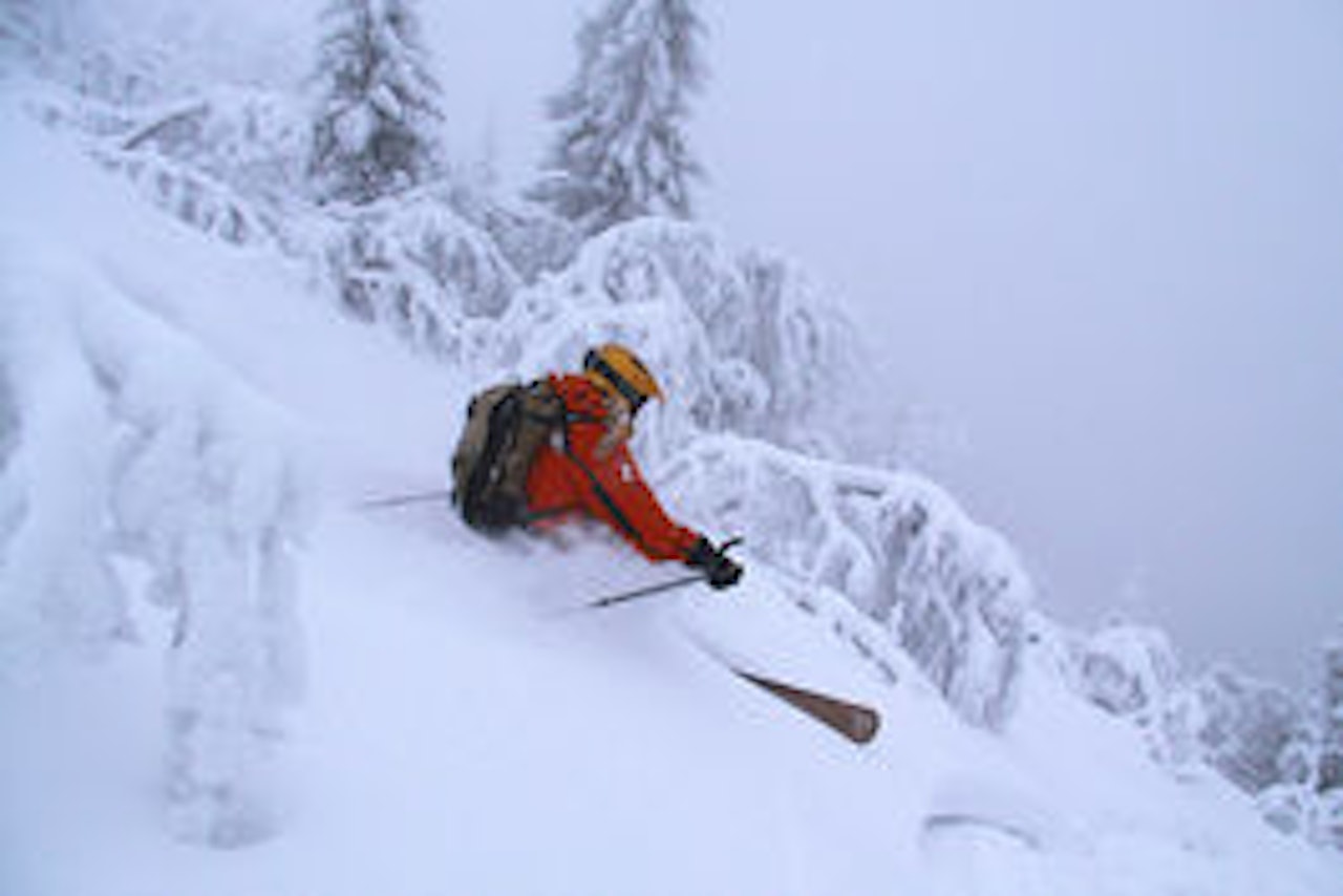 EVENTYR: Kathrine Duun Moen setter pris på uspora snø. Foto: Simen Berg EVENTYR: Kathrine Duun Moen setter pris på uspora snø. Foto: Simen Berg