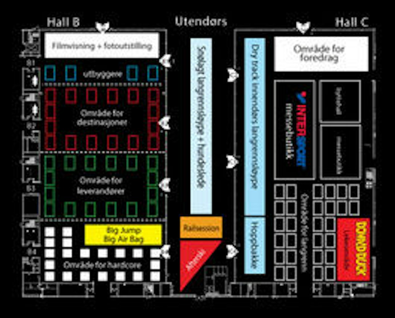 MESSEOMRÅDET: Hallene på lillestrøm står klare. Se større bilde under saken. MESSEOMRÅDET: Hallene på lillestrøm står klare. Se større bilde under saken.