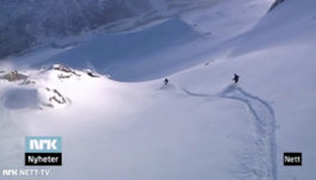 Ned fra Leiråtinden. Foto: nrk.no Ned fra Leiråtinden. Foto: nrk.no