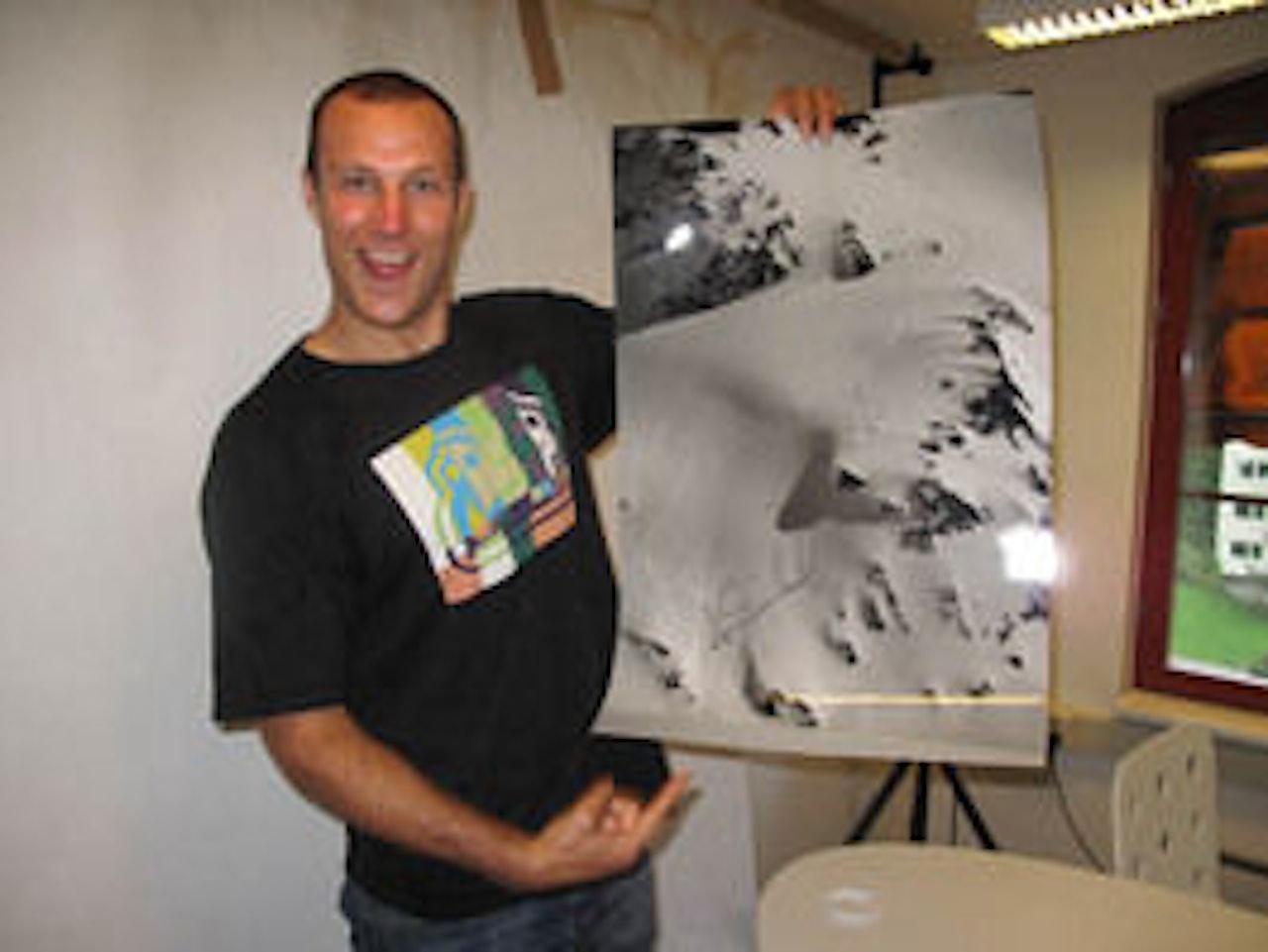 VEGGPRYD: Svindal synes det er kult å ha fete bilder og filmparts å vise ev. barnebarn. VEGGPRYD: Svindal synes det er kult å ha fete bilder og filmparts å vise ev. barnebarn.