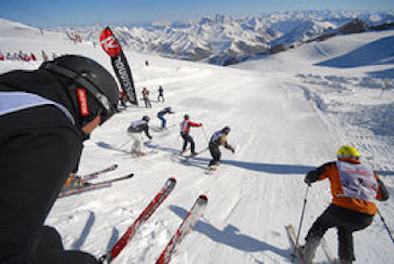 Fra starten i fjorårets Derby de la Meije i La Grav. Fra starten i fjorårets Derby de la Meije i La Grav.