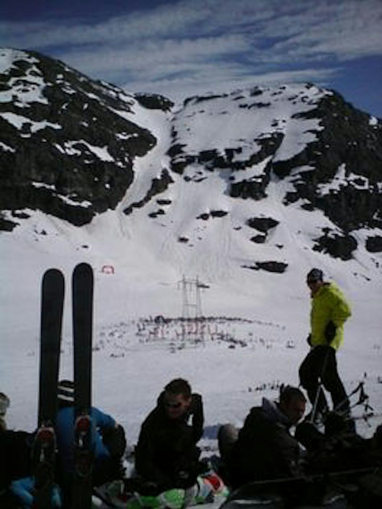 FINALEKLART: Finaleområdet avbildet med mobilkamera før start. FINALEKLART: Finaleområdet avbildet med mobilkamera før start.