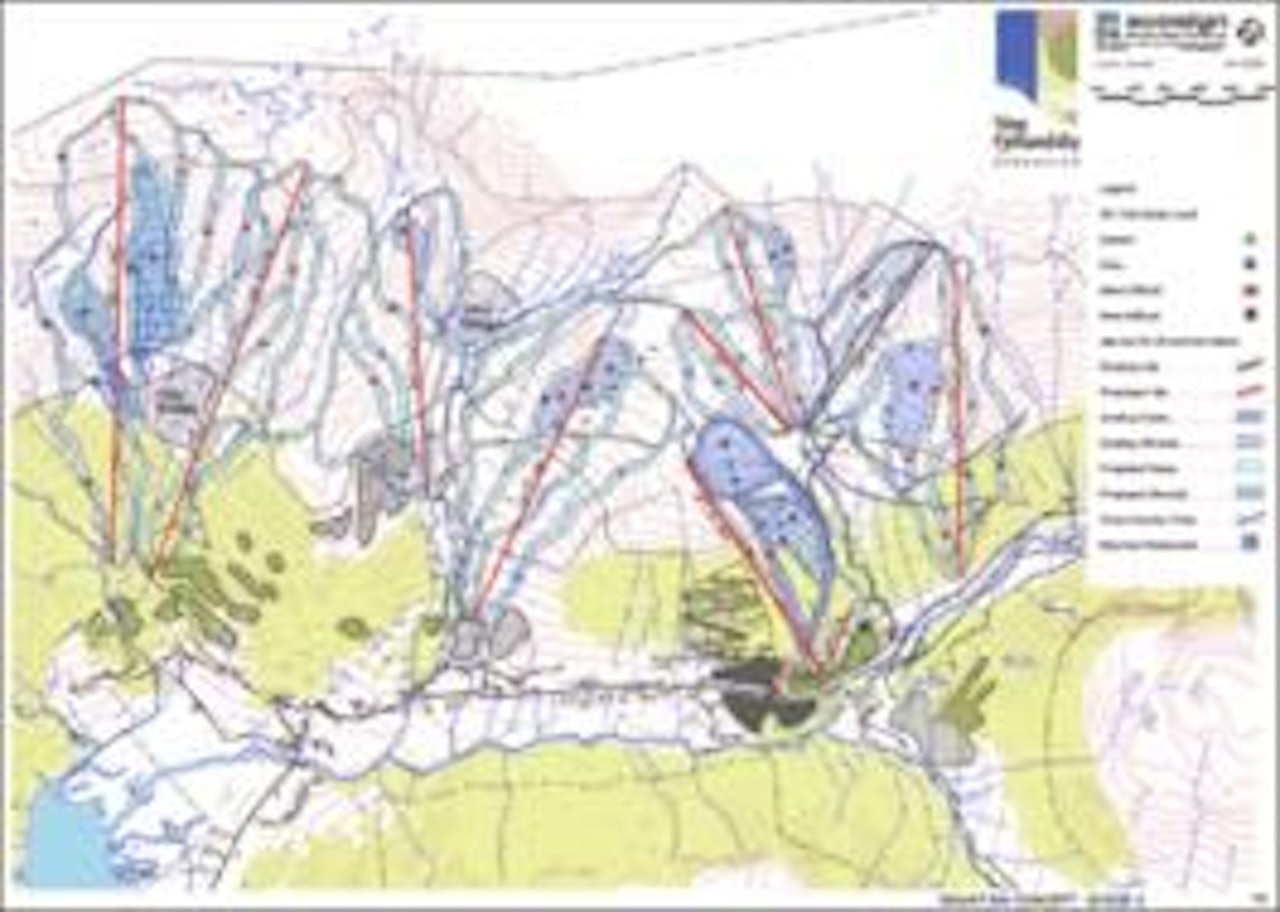 Planene for utbygging av anlegget i Myrkdalen. Illustrasjon: Voss Fjellandsby Planene for utbygging av anlegget i Myrkdalen. Illustrasjon: Voss Fjellandsby