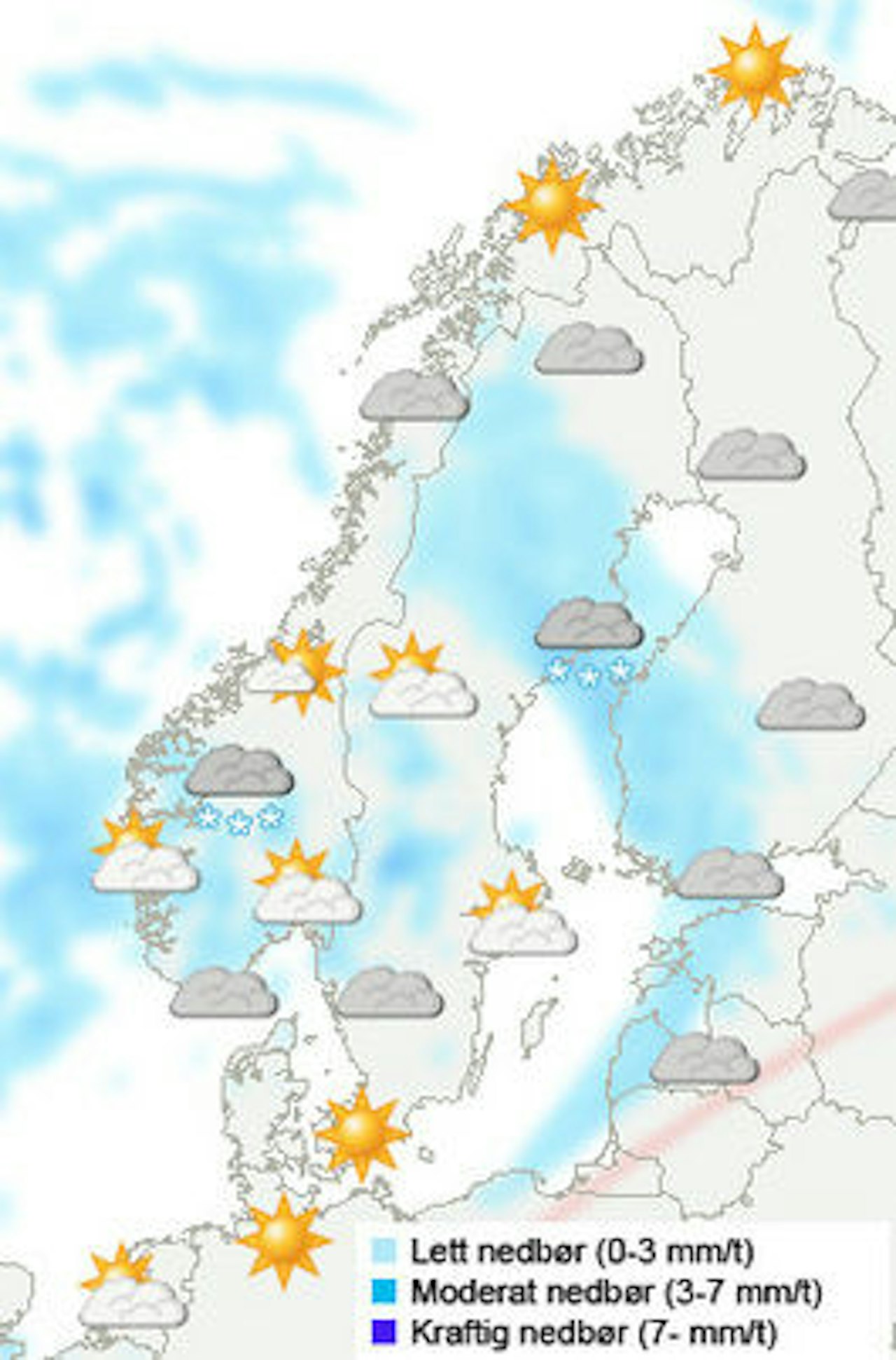 VARIERT: Vi kan vente mer snø og ellers mye variert vær gjennom helgen. Foto: yr.no VARIERT: Vi kan vente mer snø og ellers mye variert vær gjennom helgen. Foto: yr.no