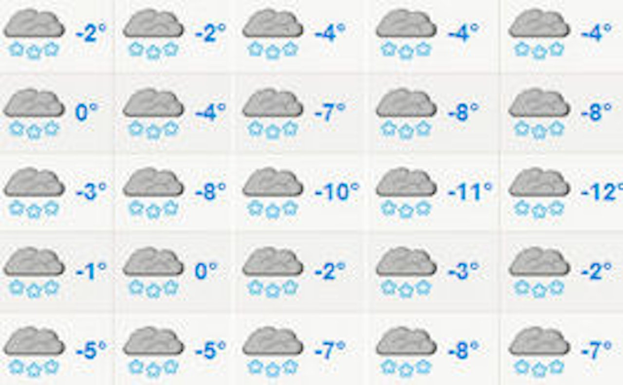 TØRRE DRØMMER: Sånn ser det ut akkurat nå... Ill: yr.no TØRRE DRØMMER: Sånn ser det ut akkurat nå... Ill: yr.no