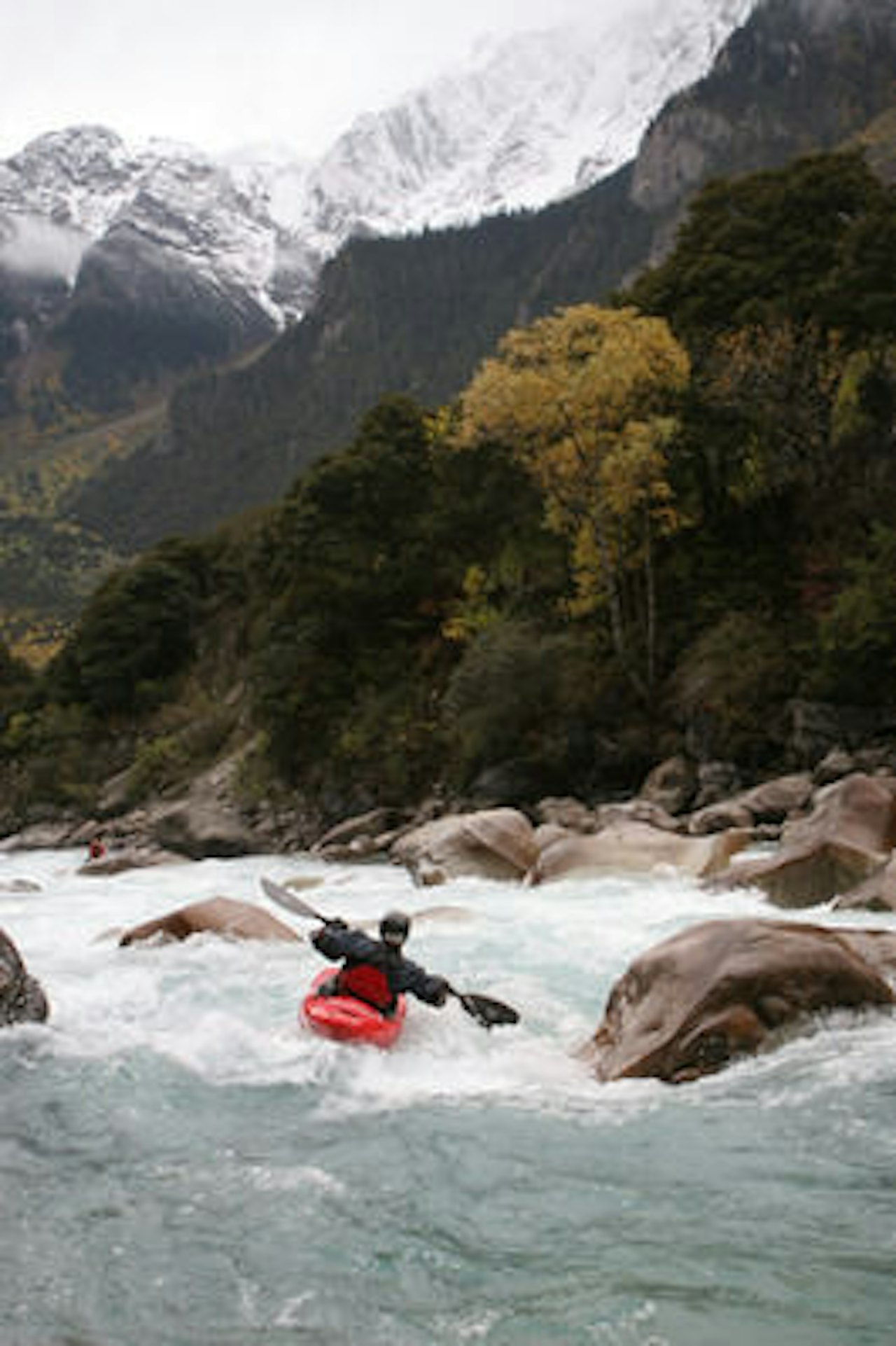 Ikke praktisk, men god padling i Tibets elver. Ikke praktisk, men god padling i Tibets elver.