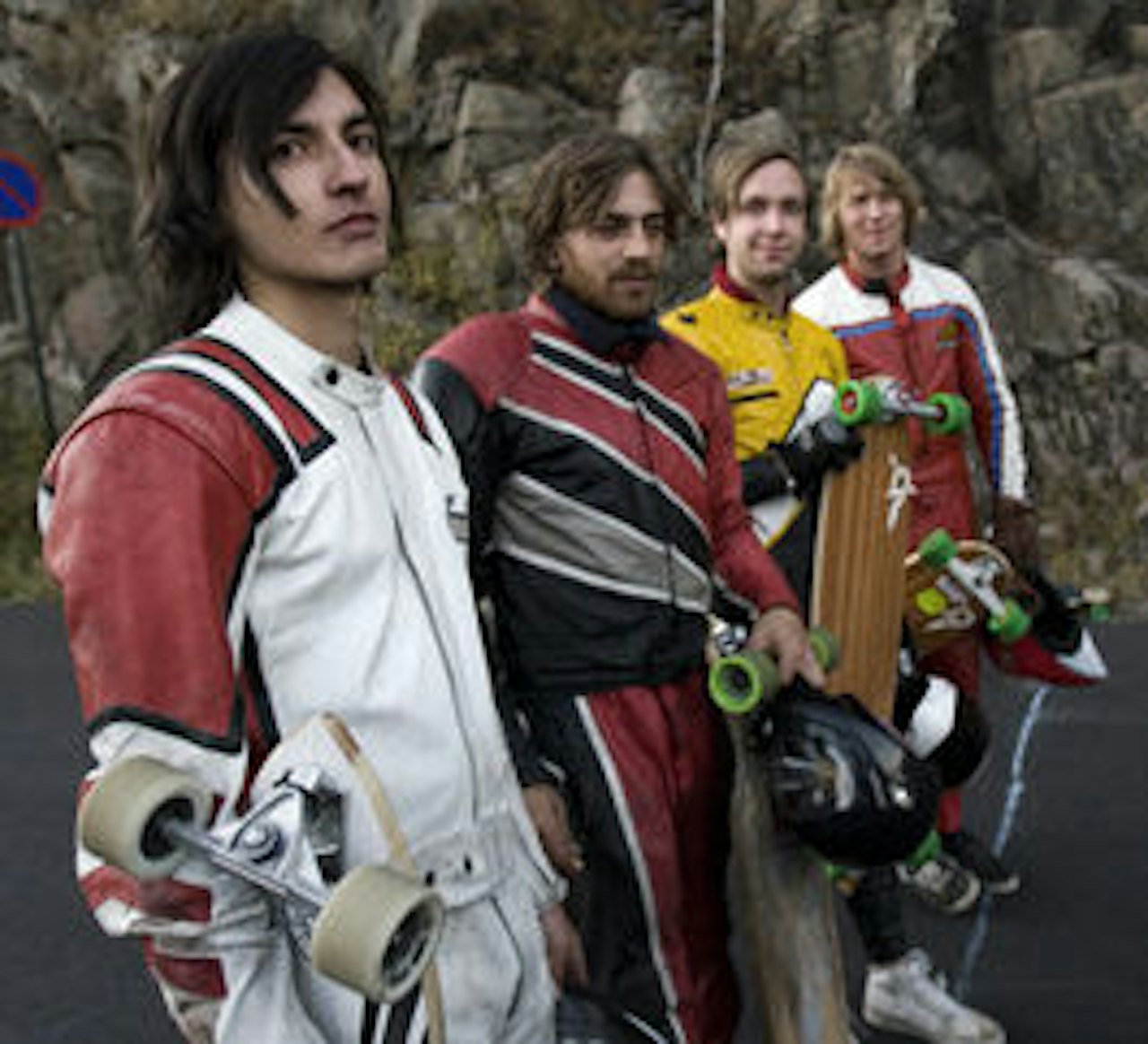 Finalistene fra venstre: Daniel, Fredric , Andy og Sanne. Foto: HP Hval