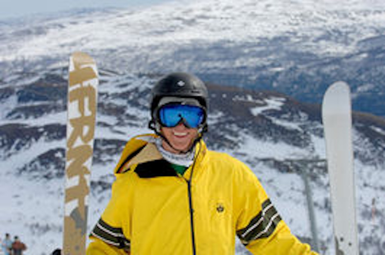 Even Sigstad, for en gangs skyld uten luft under skiene. Bilde: Endre Løvaas Even Sigstad, for en gangs skyld uten luft under skiene. Bilde: Endre Løvaas