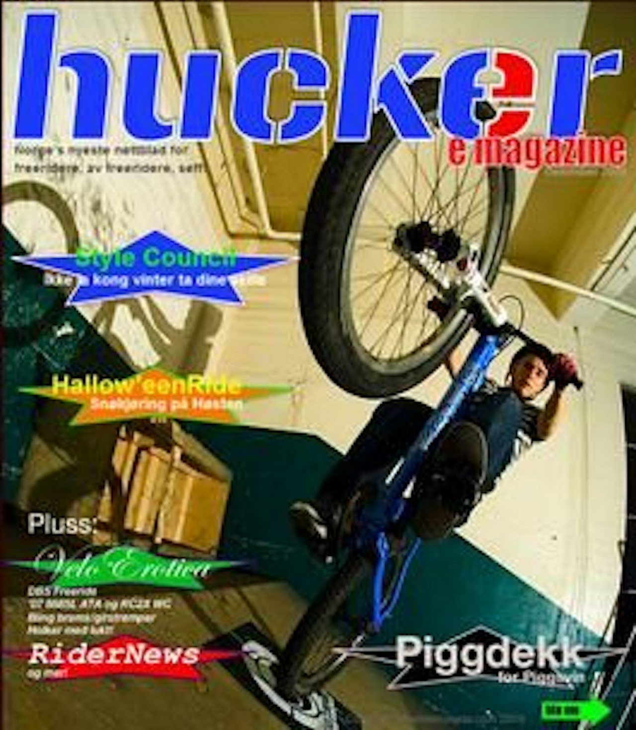 Forsiden på Hucker e-Magazine vol 1 Forsiden på Hucker e-Magazine vol 1