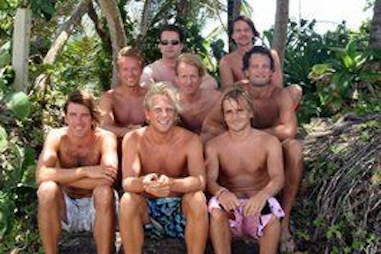 Fornøyde karer i Karibia. Fornøyde karer i Karibia.