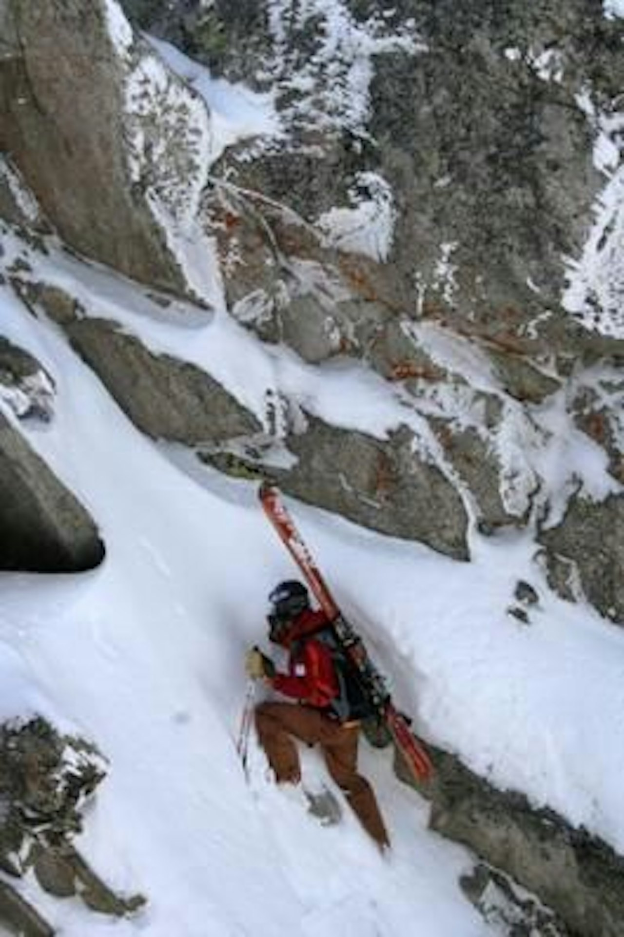 SLIT: Tormod Granheim øver snøklatring i Chamonix. Foto: Inger Lise Hole