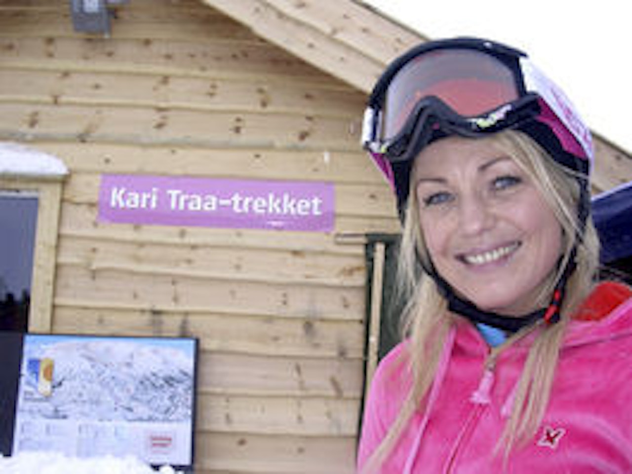 KARI TRAA: Nå også med egen skiheis. KARI TRAA: Nå også med egen skiheis.