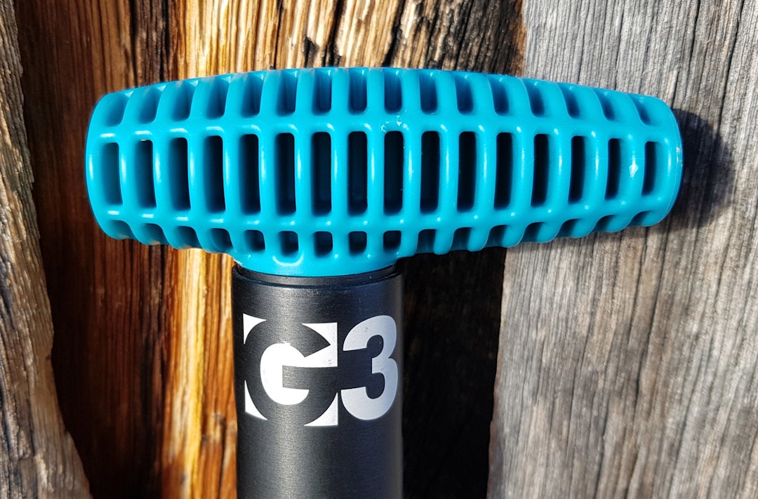 G3 Tech Shovel T-grip har asymmetrisk, bredt T-grep. skredspade test