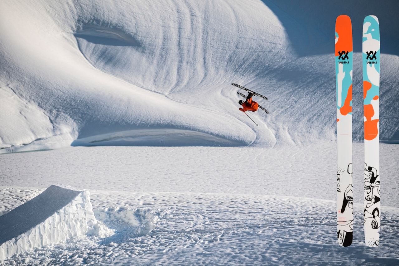 STOR NYHET: I hvert fall hvis man måler i areal og flyteevne i dyp og myk snø. Neste års nyhet fra Völkl er revolt, og den erstatter populære One, Two og Three. Foto: Völkl STOR NYHET: I hvert fall hvis man måler i areal og flyteevne i dyp og myk snø. Neste års nyhet fra Völkl er revolt, og den erstatter populære One, Two og Three. Foto: Völkl