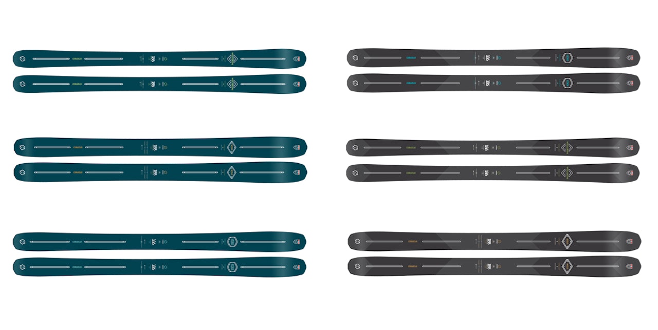 STE SESONG FRA STEREO: Oppdaterte toppturski fra Stereo neste sesong. Mk3-serien til venstre og de nye karbonversjonene til høyre. STE SESONG FRA STEREO: Oppdaterte toppturski fra Stereo neste sesong. Mk3-serien til venstre og de nye karbonversjonene til høyre.