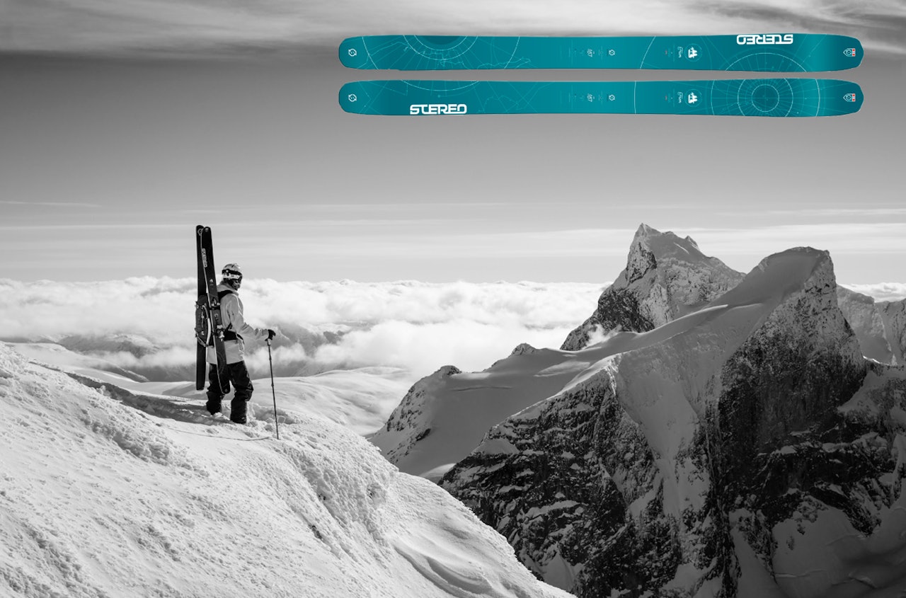 KLIMANØYTRAL: Kjøper du modellen fram fra Stereo Skis får du med klimakvoter på kjøpet, som skal gjøre skia klimanøytral. Fine opplevelser i fjellet er også med på kjøpet. Foto: Stereo Skis 