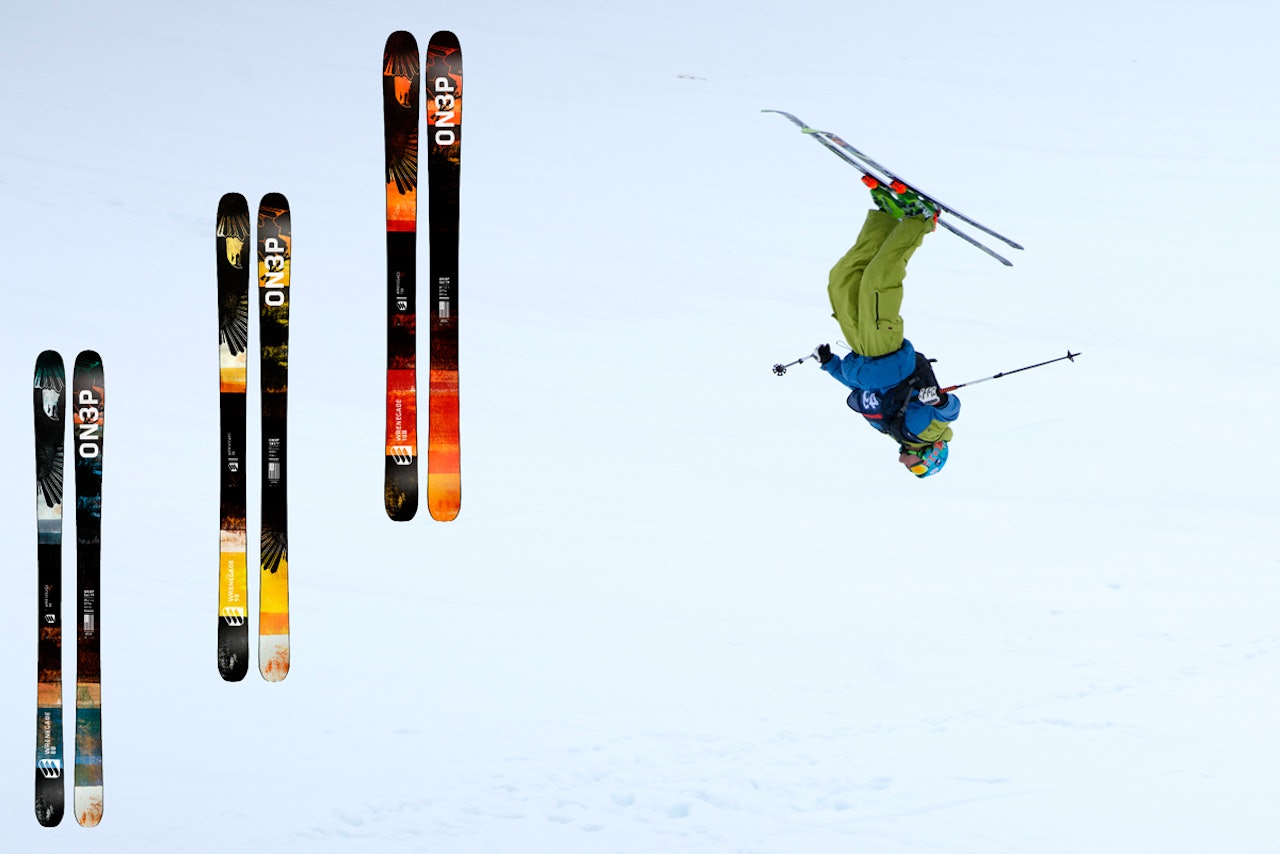 PROMODELL: Norges eneste skikjører i årets Freeride World Tour. Dennis Risvoll, får sin egen versjon av On3p-skia Wrenegade neste sesong -i 113 millimeters midtbredde. Foreløpig er det kun sluppet bilder av de tre smaleste modellene. Actionbilde: Martin I. Dalen PROMODELL: Norges eneste skikjører i årets Freeride World Tour. Dennis Risvoll, får sin egen versjon av On3p-skia Wrenegade neste sesong -i 113 millimeters midtbredde. Foreløpig er det kun sluppet bilder av de tre smaleste modellene. Actionbilde: Martin I. Dalen