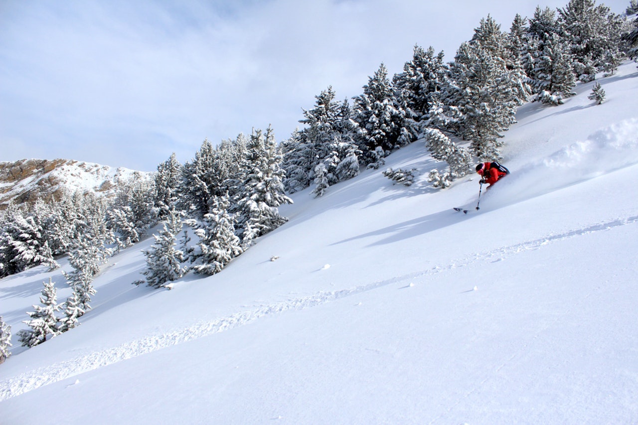 PÅ SNØJAKT: Synnøve Medhus nyter dagene i Andorra. Foto: Nicolai Brenna Ertzeid