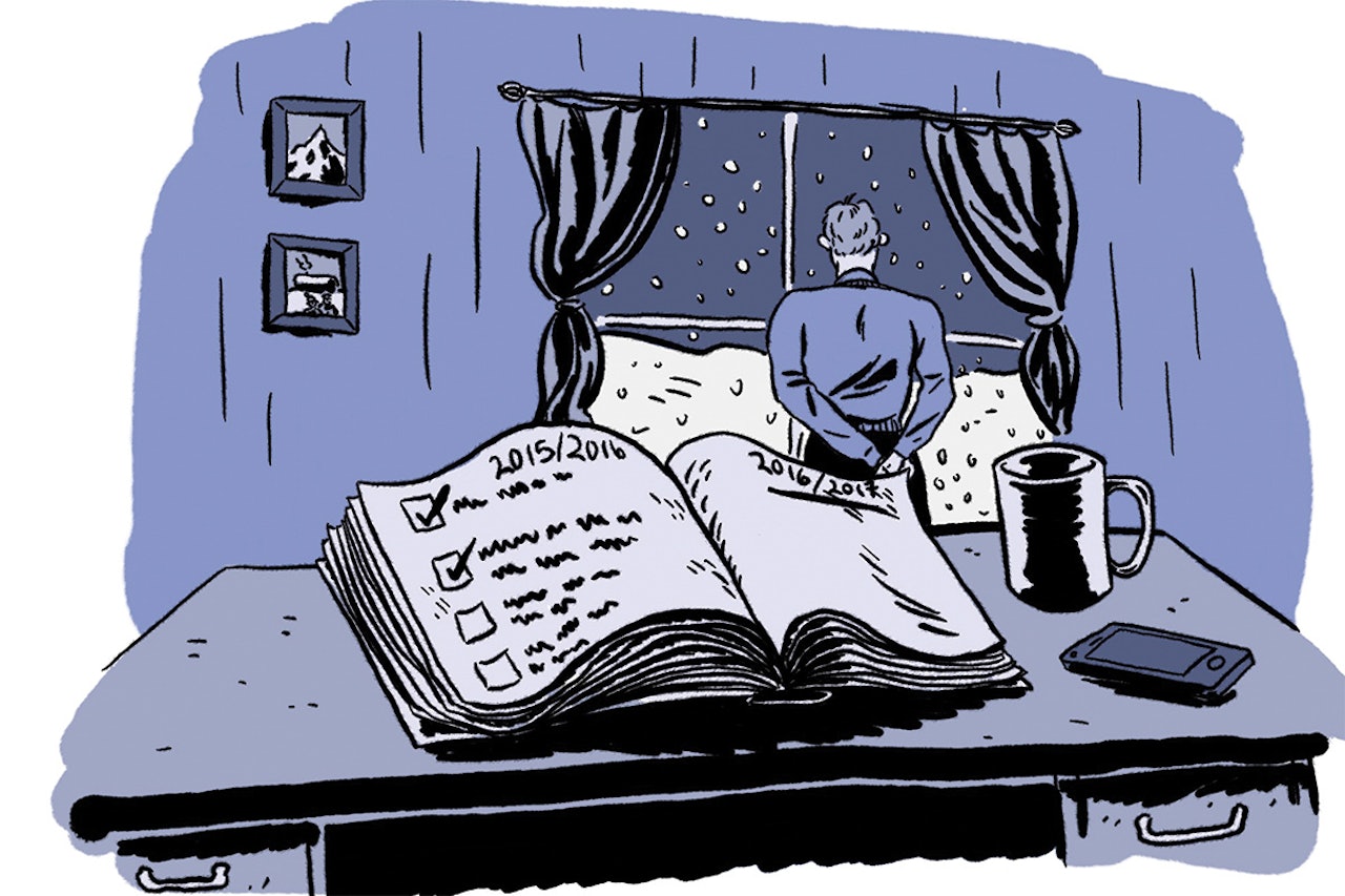 NY BOK: Hvordan blir boka om den kommende sesongen? Illustrasjon: Didrik Magnus-Andresen NY BOK: Hvordan blir boka om den kommende sesongen? Illustrasjon: Didrik Magnus-Andresen