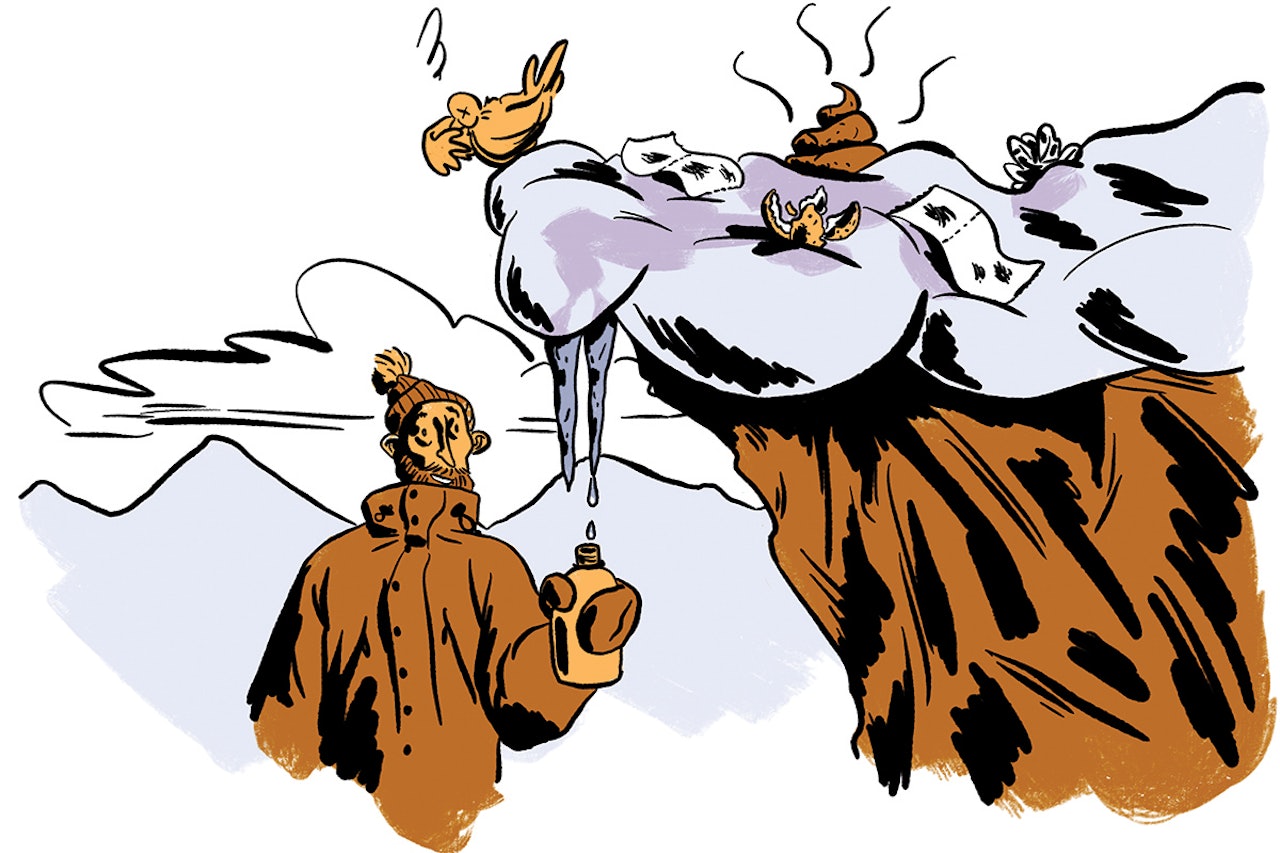 HOLD DIN STI REN: Du er sikkert flink. Men kan du bli enda flinkere til å ikke legge igjen noe i naturen? Illustrasjon: Didrik Magnus-Andresen HOLD DIN STI REN: Du er sikkert flink. Men kan du bli enda flinkere til å ikke legge igjen noe i naturen? Illustrasjon: Didrik Magnus-Andresen