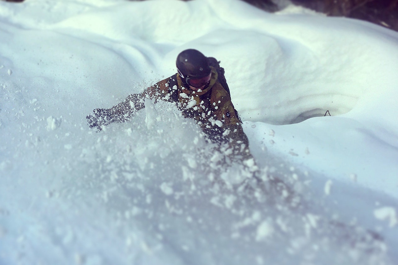 Alexander Stålnacke fant pudder i Songdal. Foto: Pontus Flingdal Alexander Stålnacke fant pudder i Songdal. Foto: Pontus Flingdal