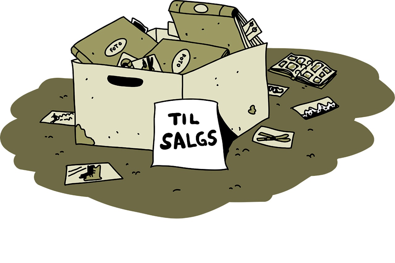 RYDD I ARKIVET: Ski og utstyr har skapt mange minner. Likevel bør du selge unna. Illustrasjon: Didrik Magnus-Andresen RYDD I ARKIVET: Ski og utstyr har skapt mange minner. Likevel bør du selge unna. Illustrasjon: Didrik Magnus-Andresen