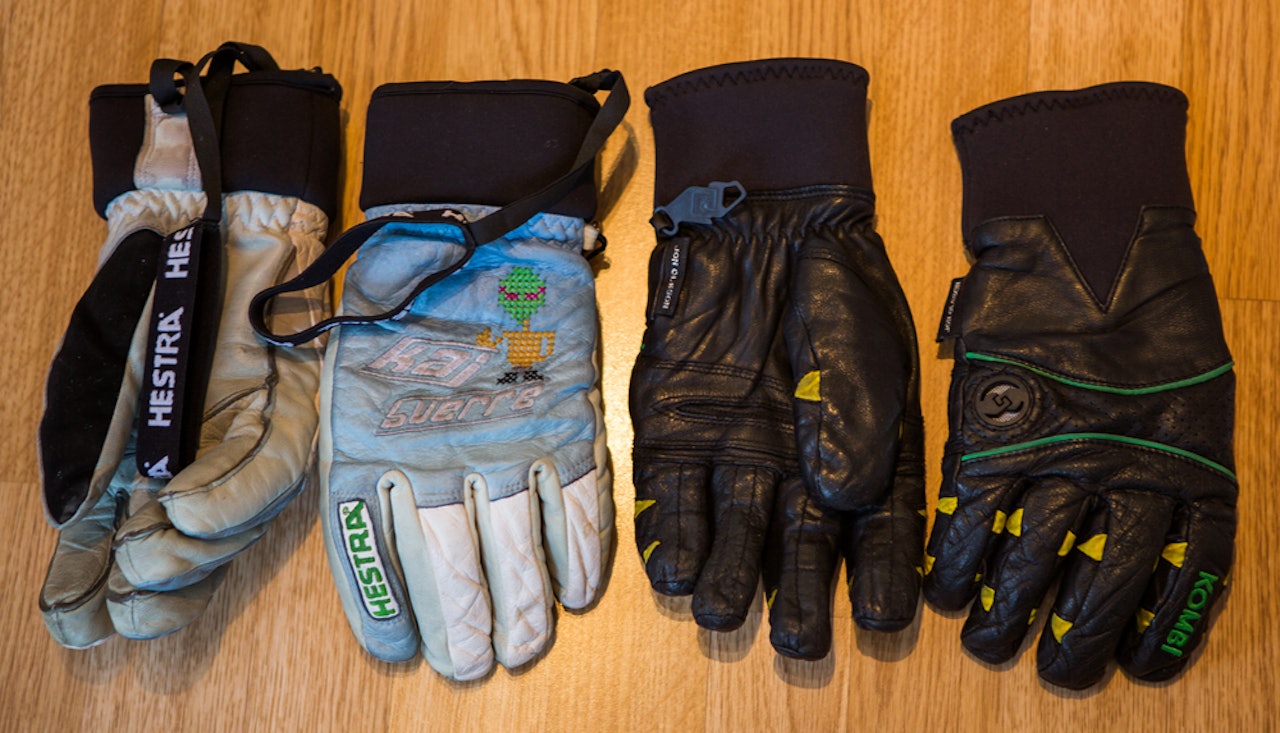 GODT BRUKT: Hestra Kaj & Sverre Pro Model (til venstre) og Kombi Jon Supreme har fått kjørt seg både denne og foregående vinter, og etter masse bruk fremstår hanskene bedre enn da de var nye. Foto: Tore Meirik GODT BRUKT: Hestra Kaj & Sverre Pro Model (til venstre) og Kombi Jon Supreme har fått kjørt seg både denne og foregående vinter, og etter masse bruk fremstår hanskene bedre enn da de var nye. Foto: Tore Meirik