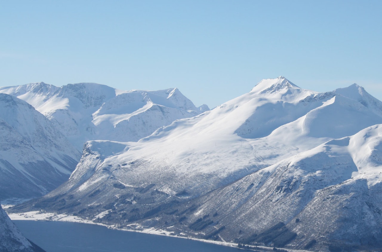 Østsiden på Skjervan. Skarven til høyre.