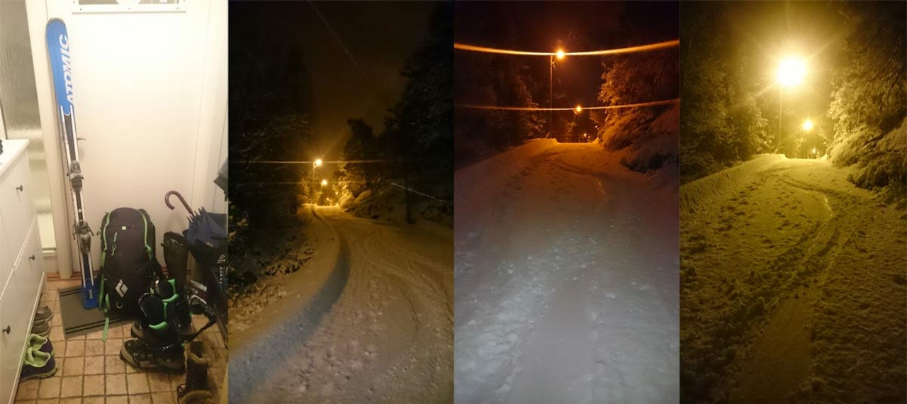 MODERNE: Med riktige ski og riktig føre kan et gangfelt i Kristiansand by på skimoro! Foto: Kristian Evensen MODERNE: Med riktige ski og riktig føre kan et gangfelt i Kristiansand by på skimoro! Foto: Kristian Evensen