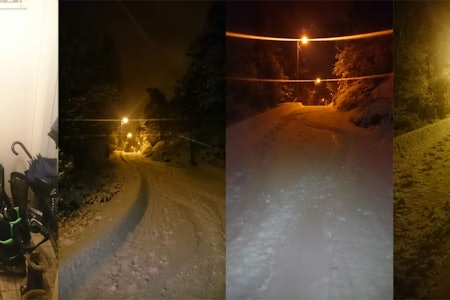 MODERNE: Med riktige ski og riktig føre kan et gangfelt i Kristiansand by på skimoro! Foto: Kristian Evensen