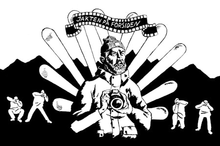 ER DET NOEN FOTOGRAFER HER?: Du skal ikke bare bli skifotograf, da? Stikke til fjells og fortelle de virkelig gode historiene? Illustrasjon: Didrik Magnus-Andresen ER DET NOEN FOTOGRAFER HER?: Du skal ikke bare bli skifotograf, da? Stikke til fjells og fortelle de virkelig gode historiene? Illustrasjon: Didrik Magnus-Andresen